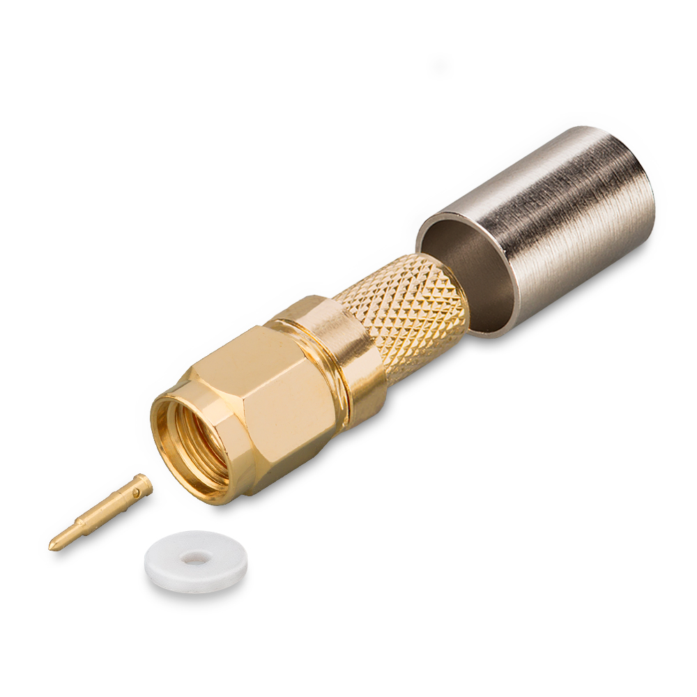 Разъем SMA(male) на кабель 5D-FB, обжимной до 6 ГГц