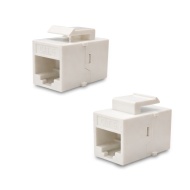 Переходник RJ45, CAT6, 8P8C, 1000 Мбит/с, гнездо-гнездо, белый